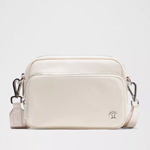 New LuluLemon Everywhere Crossbody Bag Metal Hardware white w/ silver hardware